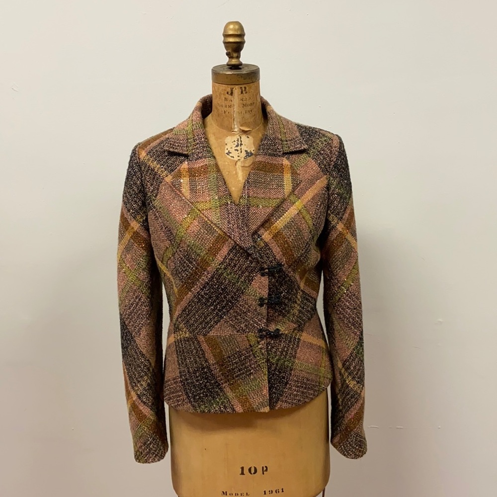 Beautuful PAULE VASSEUR Plaid Wool Blazer